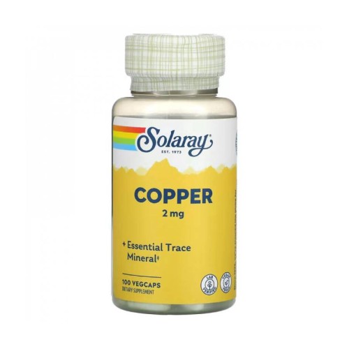 Solaray Cooper 2mg 100 vcaps медь 2 мг