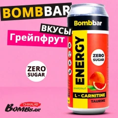 BOMBBAR Напиток Energy L-Карнитин с гуараной 500 мл Грейпфрут
