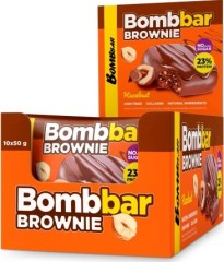 Bombbar Печенье глазированное Брауни 50 г с фундуком