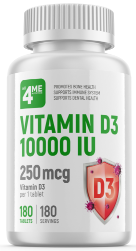 4ME Vitamin D3 10000 IU 180 таб