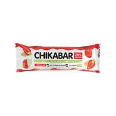 Chikalab Chikabar Protein Bar  батончик с начинкой  60g.  клубника со сливками