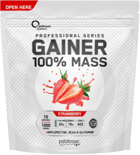 Optimum System 100% Mass Gainer 1000 gr (Strawberry)