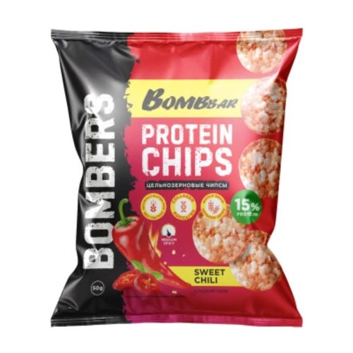 Bombbar Protein chips  50gr сладкий чили