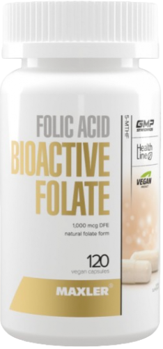 Maxler Bioactive Folate 1000 mcg 120caps