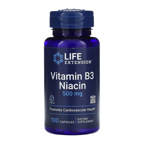 Life Extension Vitamin B3 Niacin 500mg 100caps