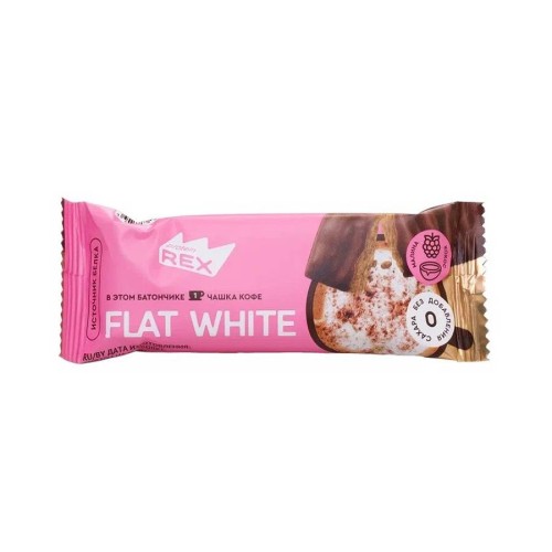 Protein rex Батончик кофейный глазированный 40 г "Малиново-кокосовый флет-уайт"
