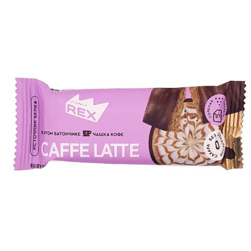 Protein rex Батончик кофейный глазированный 40 г "Латте Соленая карамель"