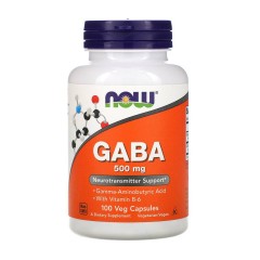 NOW GABA 500 mg 100 Veg caps