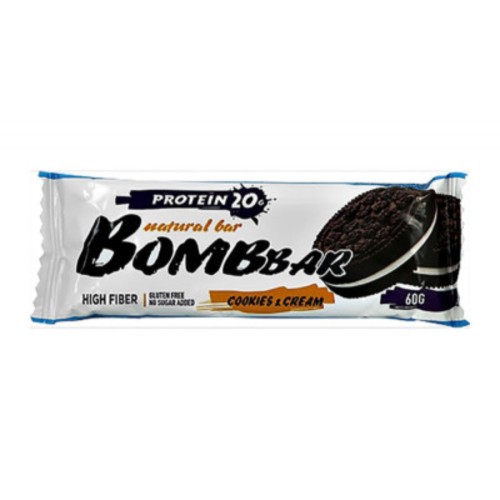 Bombbar Протеиновый батончик неглазированный  60 г печенье крем