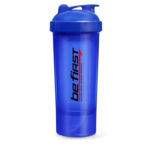 Шейкер BeFirst синий с контейнером 350 мл
