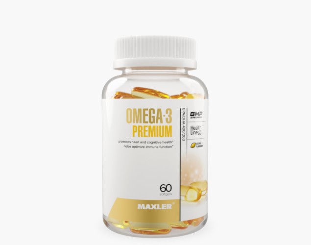 Maxler Omega-3 Premium EPA/DHA 400/200 120 softgels Citrus Flavor