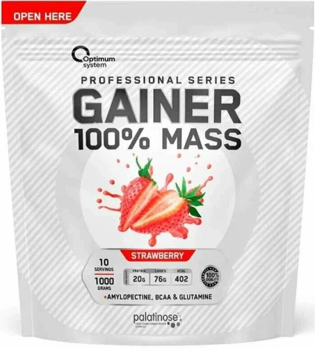 Optimum System 100% Mass Gainer 5000 g strawberry