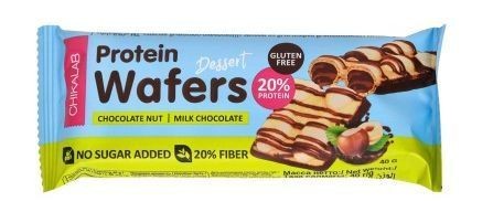 Bombbar CHIKALAB Батончик вафельный 40г ШОКОЛАДНО-ОРЕХОВЫЙ