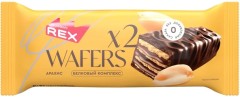 Rex Вафли протеиновые глазированные 50г Арахис