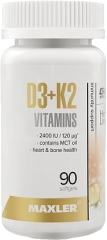 Maxler Vitamin D3+K2 90 softgels