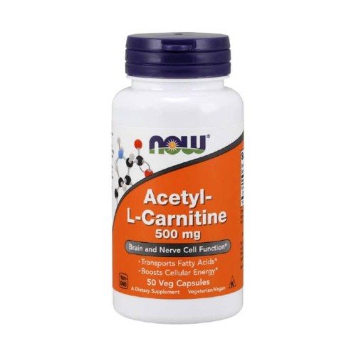 Now foods Acetyl-L-Carnitine 500mg 50 vcaps