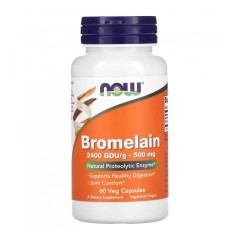 Now foods Bromelain 2400 GDU/g - 500mg 60 vcaps Бромелайн	