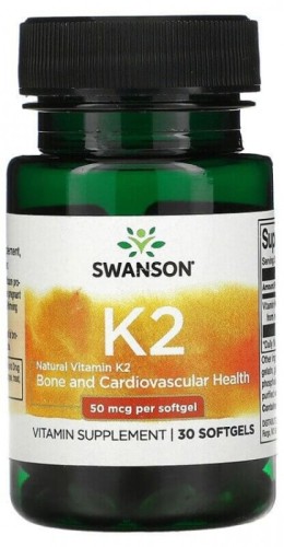 Swanson Ult Natural Vitamin K2 50 mcg 30 softgel