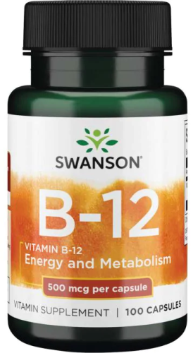 Swanson Vitamin B-12 500mcg 100caps