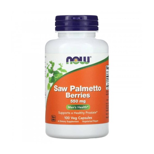 NOW Saw Palmetto Berries 550mg 100 vcaps