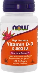 NOW Vitamin D3 5000 IU 120 softgels