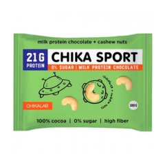 Chikalab ChikaSport 100g. (Молочный шоколад с кешью)